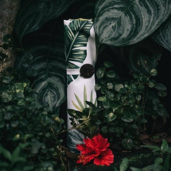 Aurobelle Ibiza - Wholesale Travel Utensil Set - Eco friendly cutlery and bamboo straw travel set , sustainable and practical. Jungle green