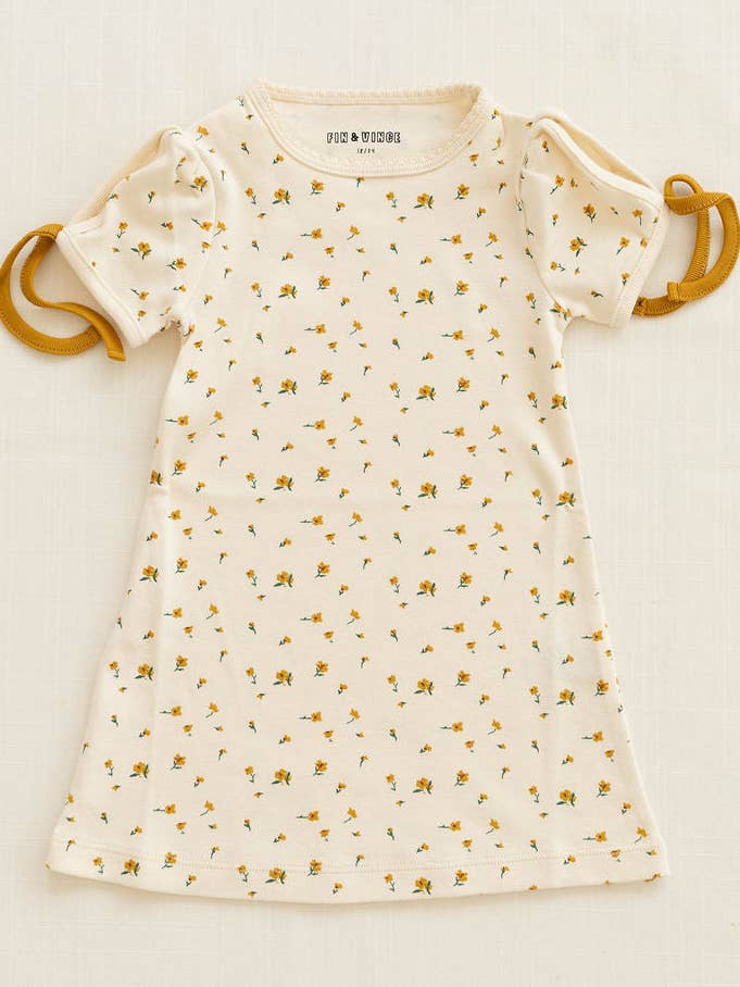 FV tie dress | chamomile for wholesale by New Grain