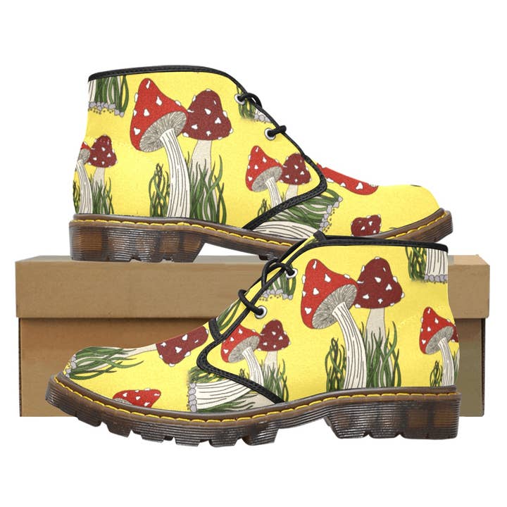Svamp Mönster fotkängor gul för wholesale av ShawnnaRaeArt