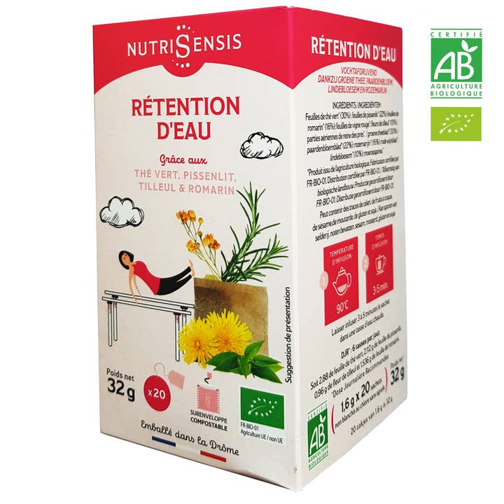 NUTRISENSIS - Organic water retention infusion - 20 bags for wholesale by Nutrisensis