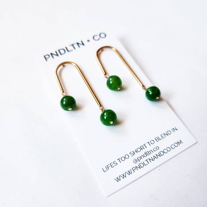 Moab Ohrringe Jade für den Großhandel von PNDLTN + CO