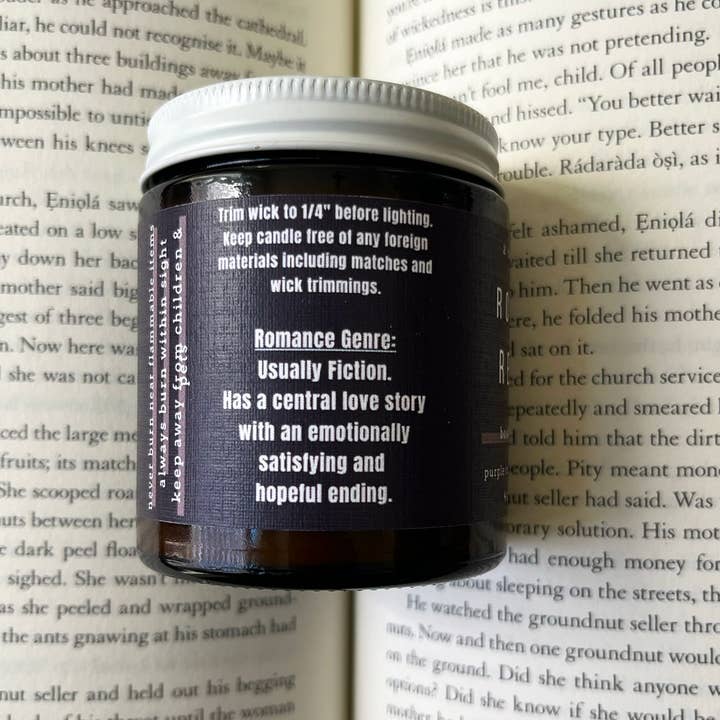 A Scent Story Candle Co - Wholesale Jar/Filled Candle - Romance Reader - Bookish Candle | Book Themed Candle1