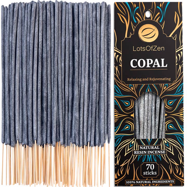 Kit de fumigation avec bâtonnets d'encens de copal (70 unités) pour la vente par LotsOfZen