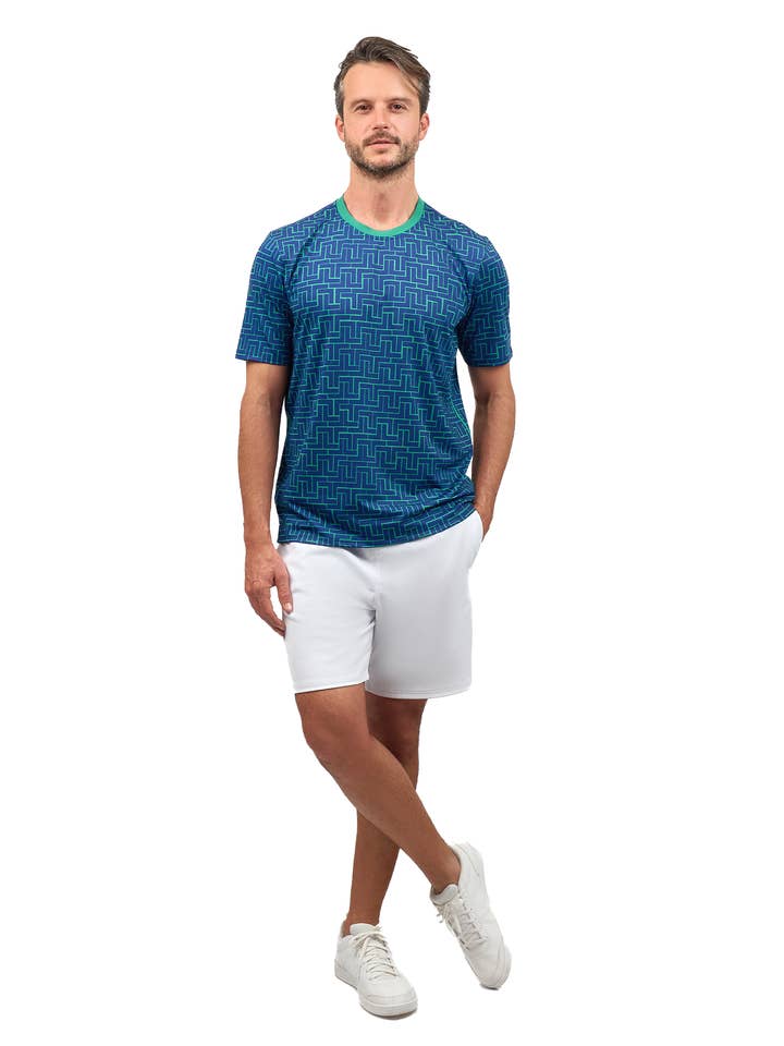 White Men's Tennis Shorts - Spin Shorts with Pockets & UV Protection for wholesale on Faire