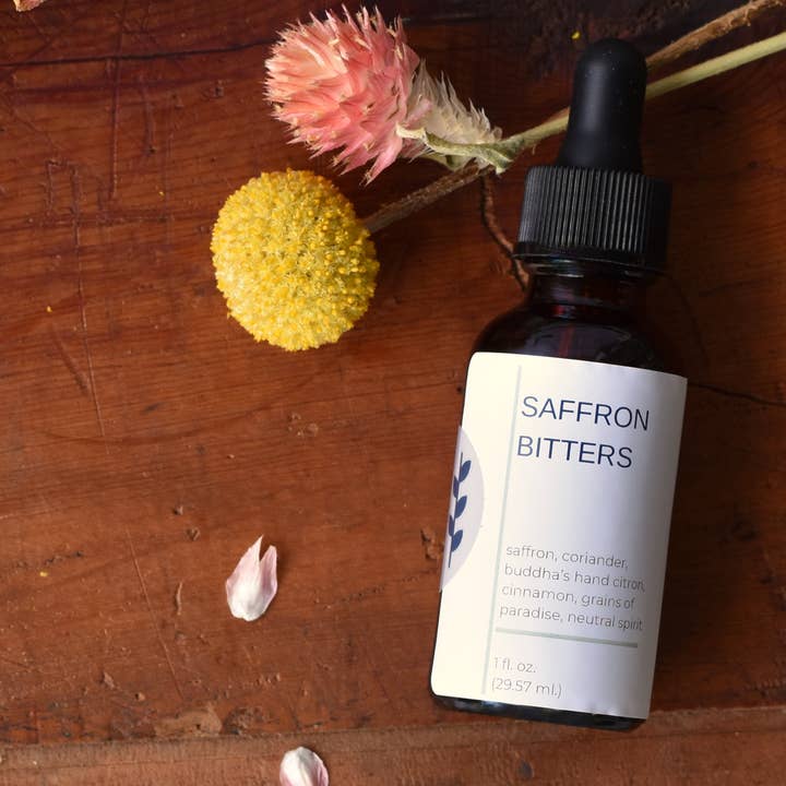 FreeWildShe | Bitters & Tea - Wholesale Bitters - Saffron Bitters | for Spring Cocktails & Mocktails 1oz