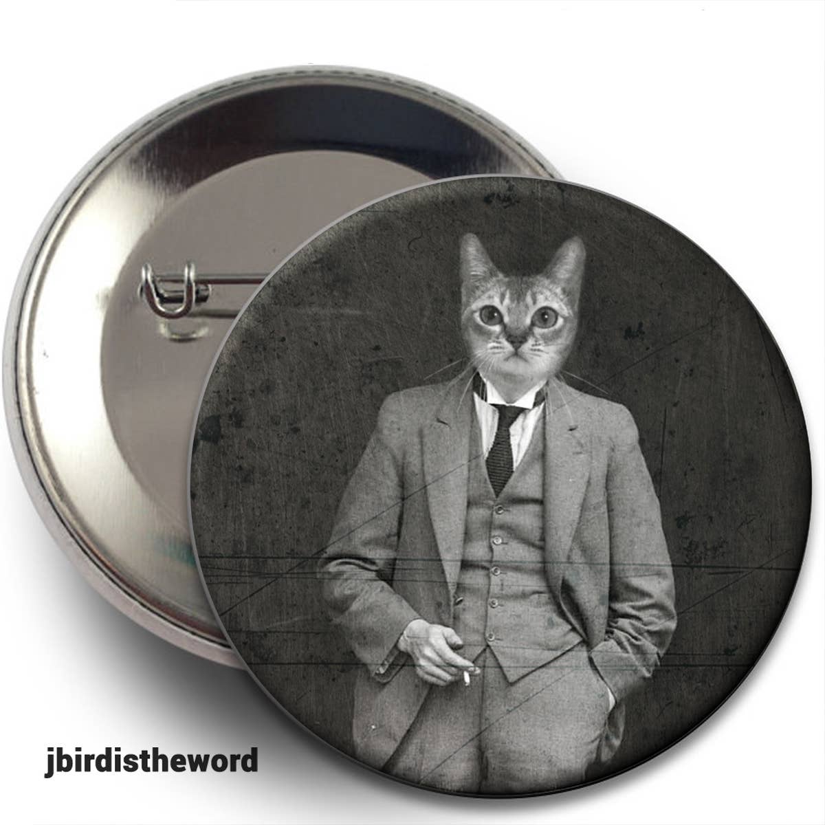 The Wild Oddisorium - Vente Épinglettes/boutons - Boutons de chat, épingles, badges, points de vente, chats drôles dans les vêtements, mignon9