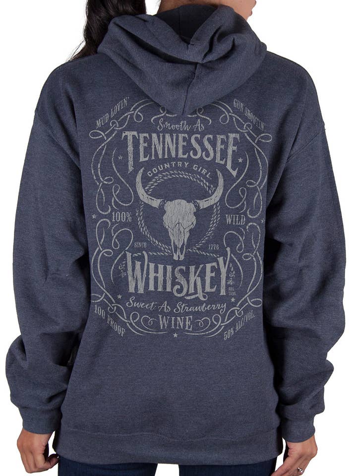 Sudadera con capucha Country Girl® para mujer, color gris whisky para venta al por mayor de Country Girl Store