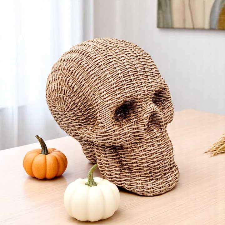 Gia Roma - Wholesale Decorative Figurine - Resin Skull Statue Rattan Halloween Gothic Home Decor Unique28