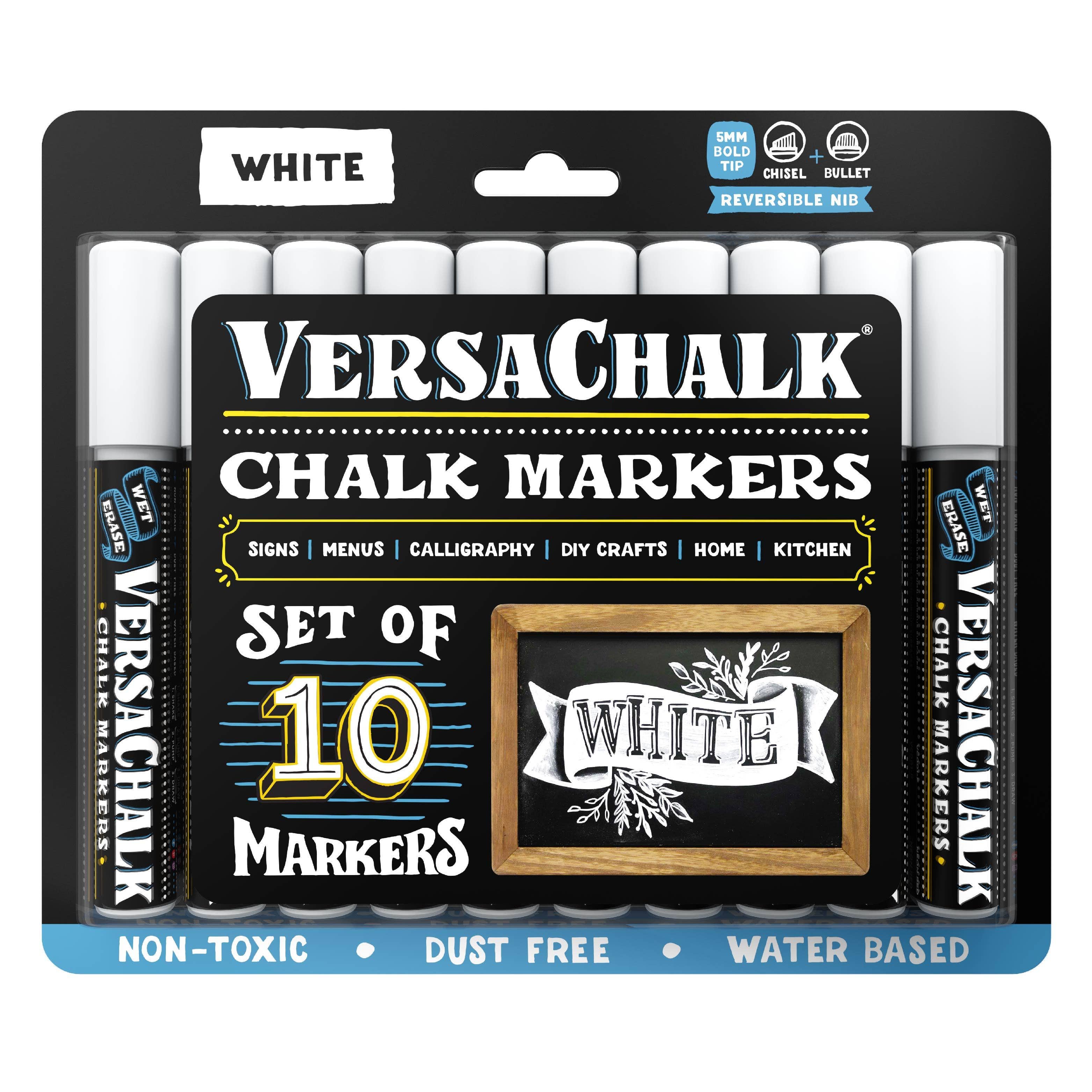 VersaChalk – wholesale Marker – White Liquid Chalk Markers, Set of 101
