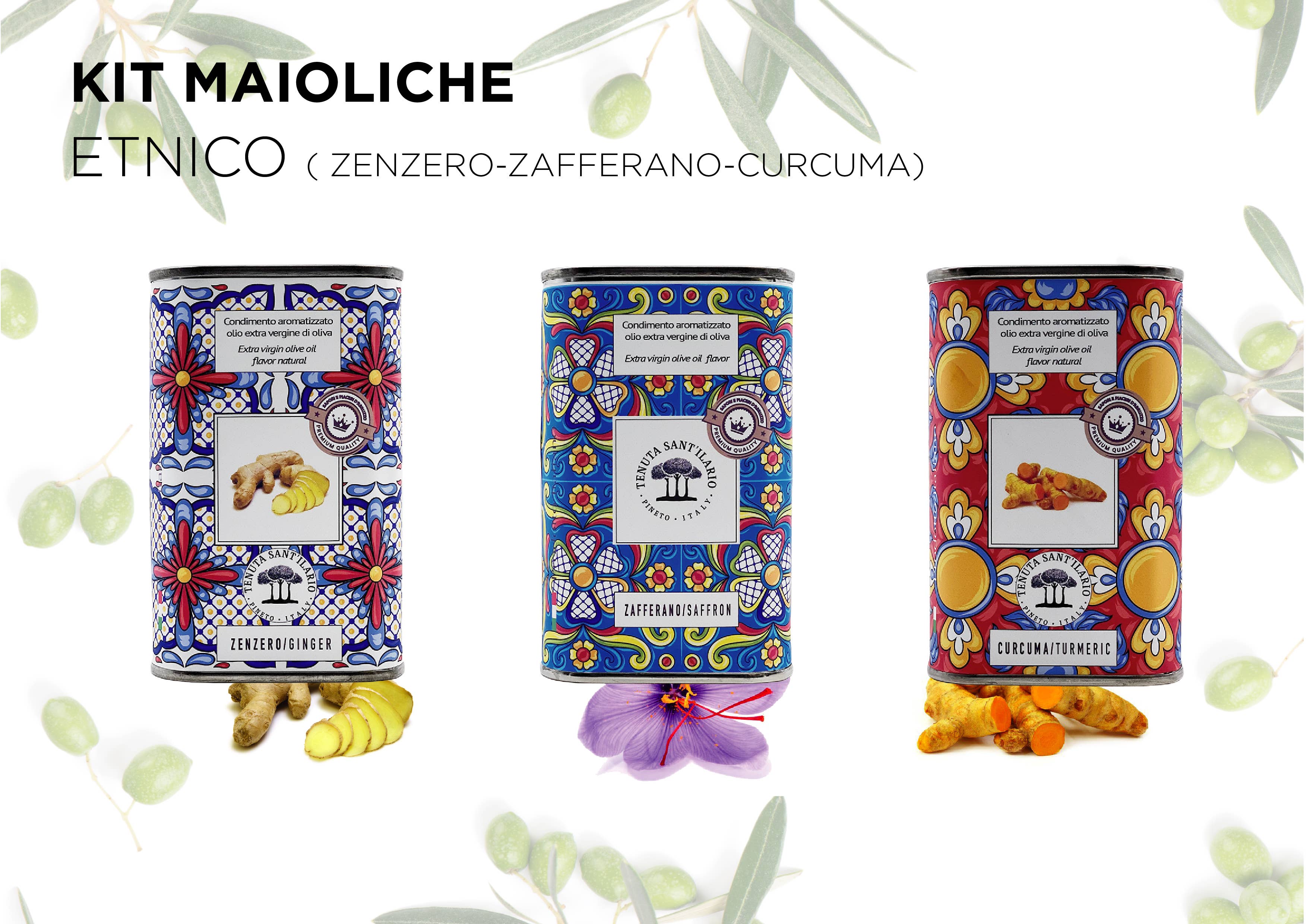 TENUTA SANT'ILARIO - Wholesale Olive Oil - Etnico KIT 3 CANS 250 ML FLAVORED0