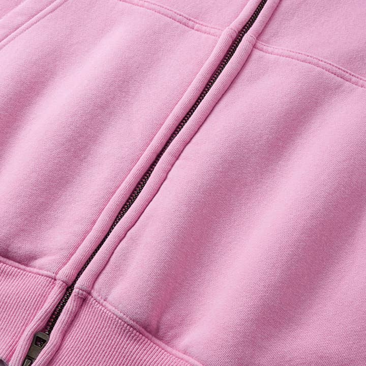 Sodalemon - Wholesale Hoodie – Women's - Unisex Fleece Boxy Zip Hoodie: Short Fit Retro10