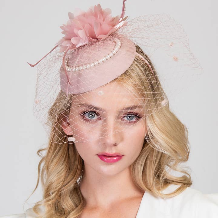 SP Sophia Collection - Vente Chapeau bibi – femme - Fascinateur orné de bijoux à plumes florales 7