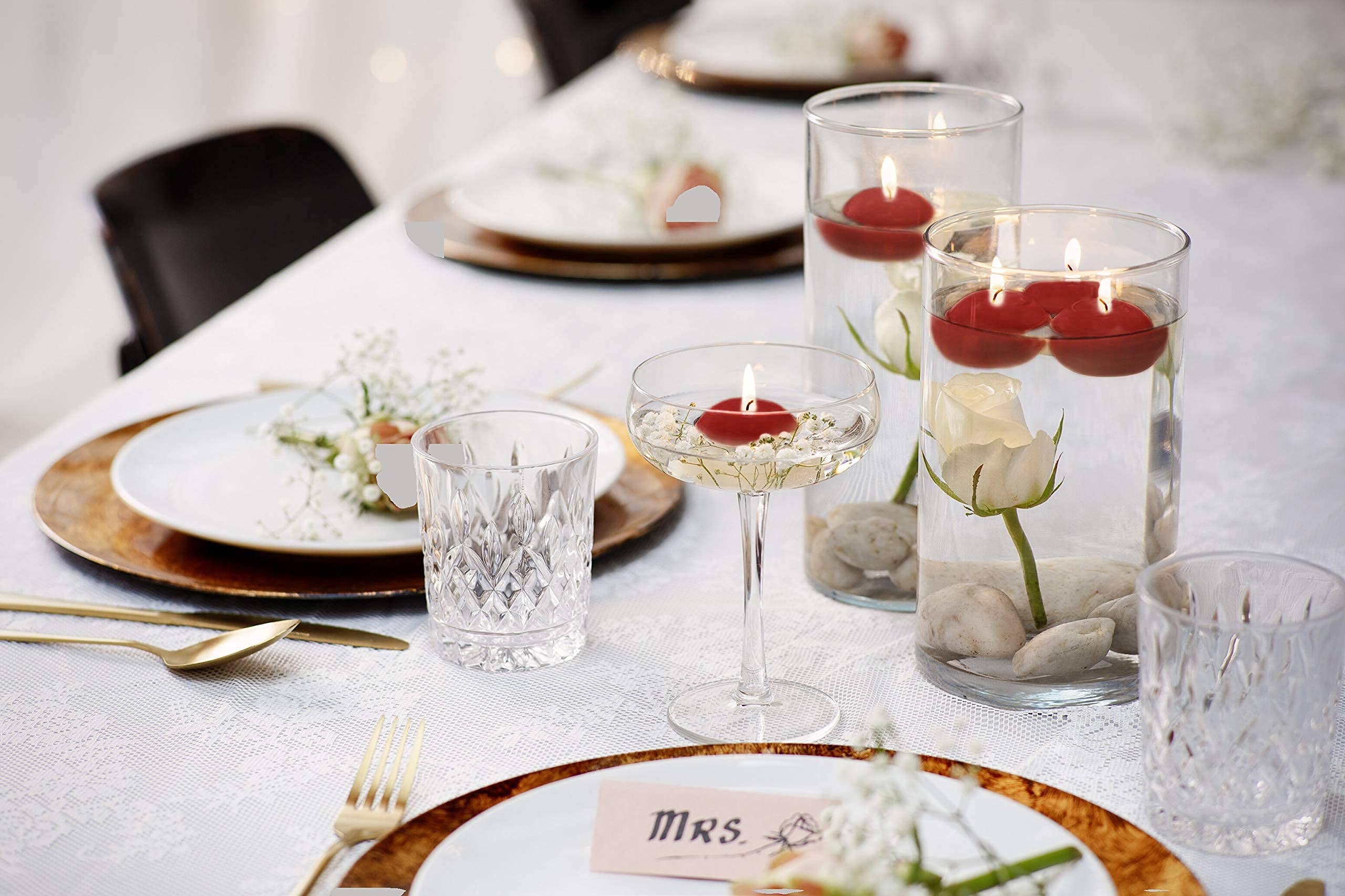 BOLSIUS - Wholesale Grappige kaars - Zwevende kaars van 1,75 inch, set van 20 stuks, ongeparfumeerd voor romantische bruiloftscenterpieces, decoraties, evenementen, zwembad of elke gelegenheid.21