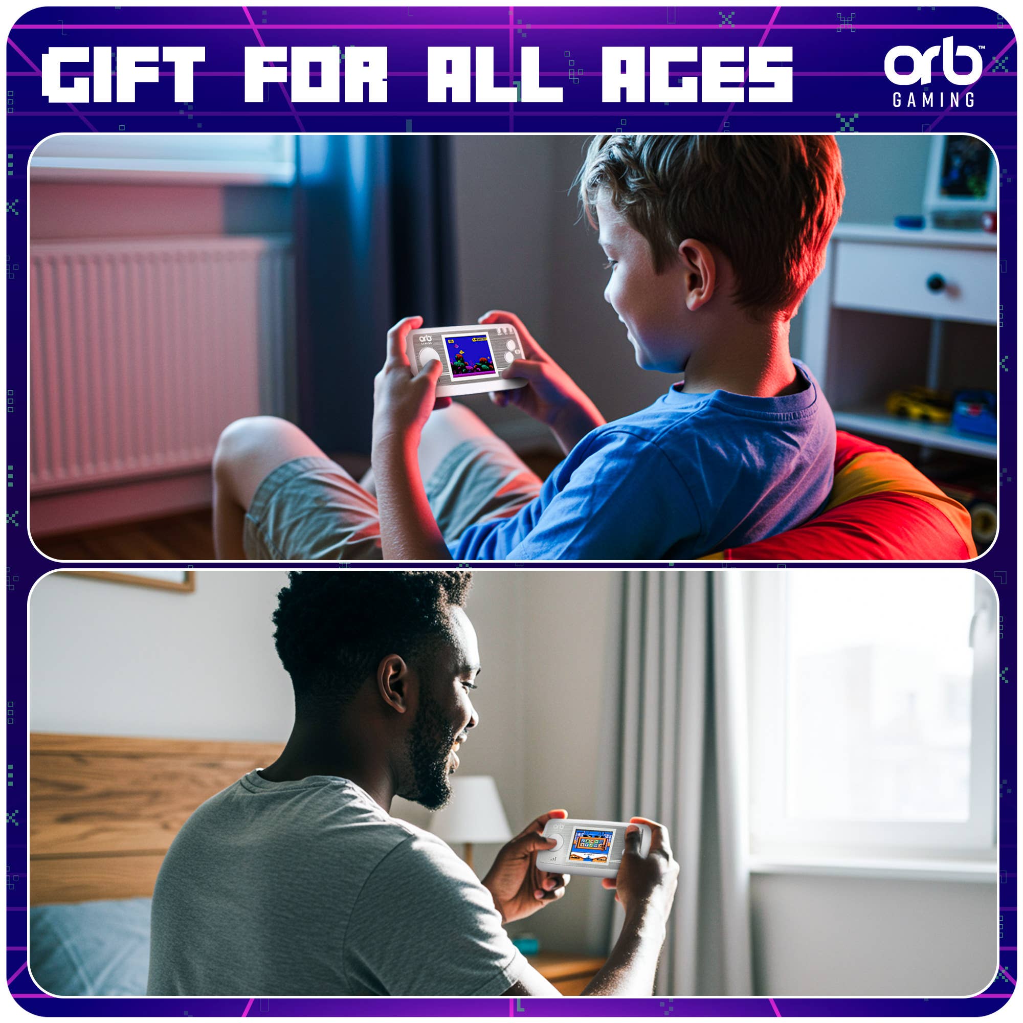 ThumbsUp! - Venta al por mayor Juguete electrónico - Niños y bebés - Orb - Consola portátil retro con 240 juegos incorporados6