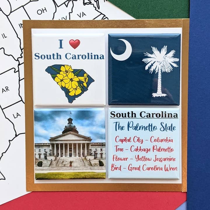 State Magnet Set - South Carolina - Statehouse for wholesale by Stuck Together Magnets