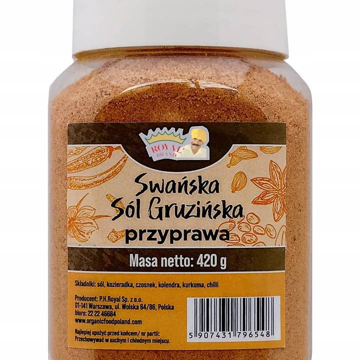 Swańska SÓL GRUZIŃSKA 420g Gewürz Georgien Gute Orientalische im Glas Glas für den Großhandel von Royal Brand
