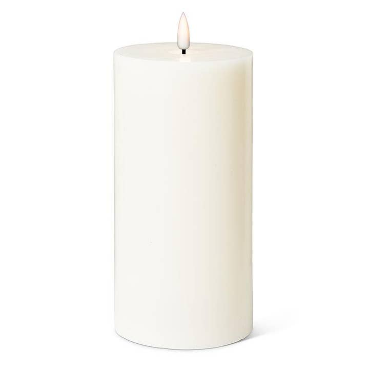 Sand LED Pillar Candle - 4x8"H for wholesale by Abbott