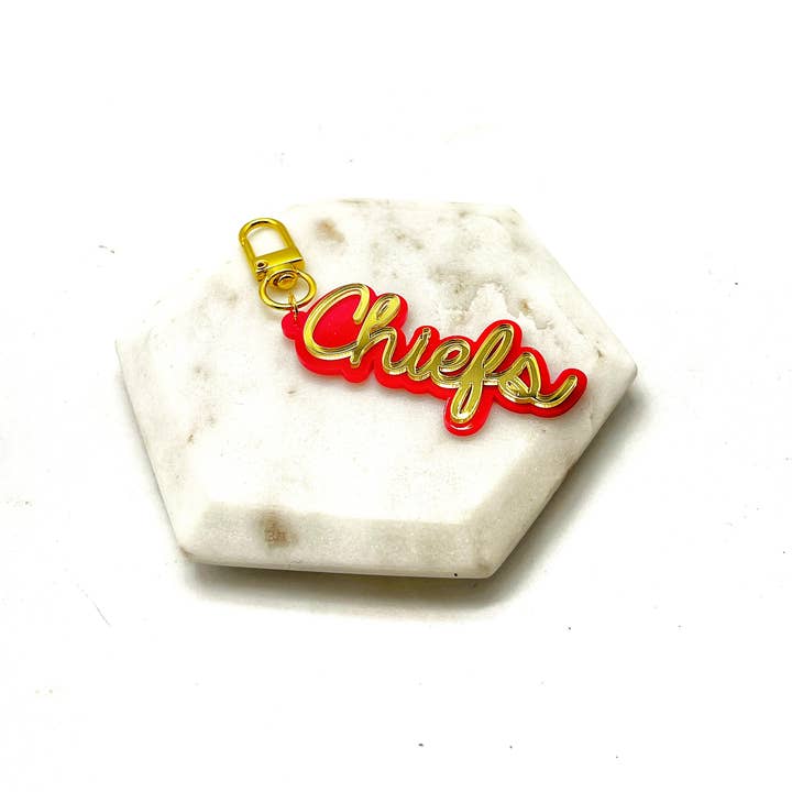 Baubles by B - Wholesale Purse/Bag Accessory - Women's - Chiefs Football Purse Charm Bag Charm Gameday Keychain KC1
