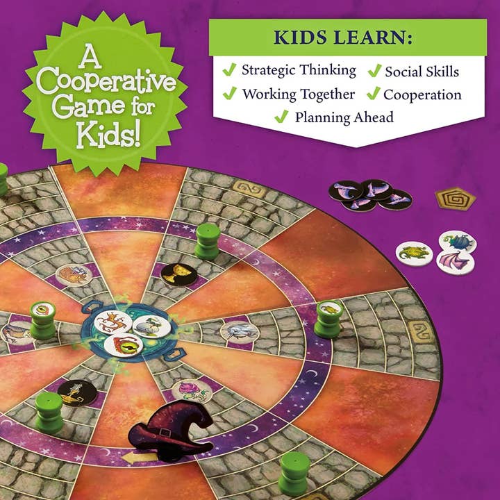 Just Imagine Toys - Wholesale Board Game - Cooperative Game - Peaceable Kingdom Cauldron Quest