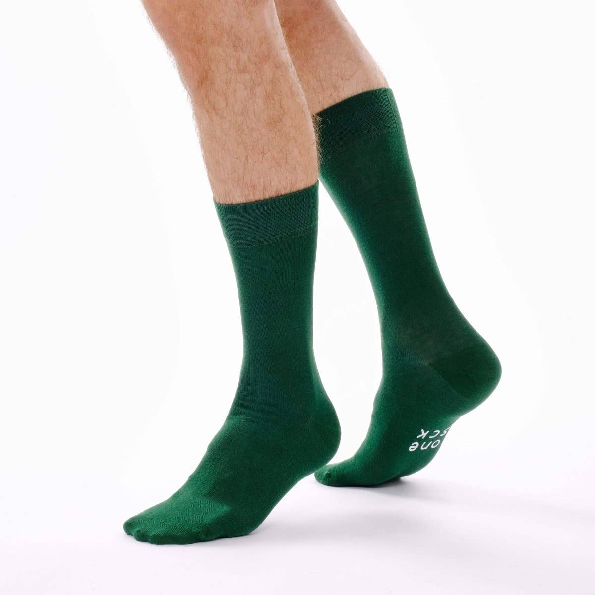 ONESCK - Wholesale Socks - Unisex - Dark Green Organic Cotton Crew Socks5