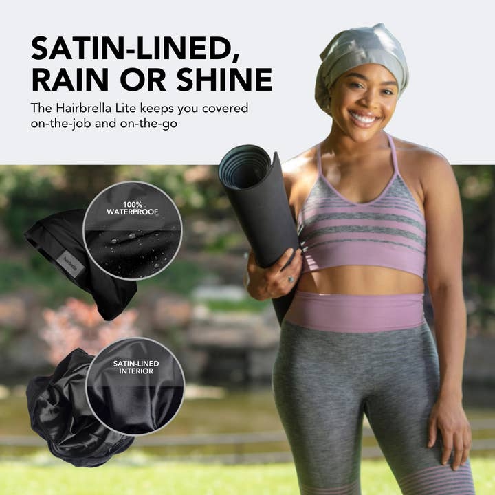 Hairbrella - Wholesale Raincoat - Women's - Hairbrella Lite Satin-Lined Rain Hat15