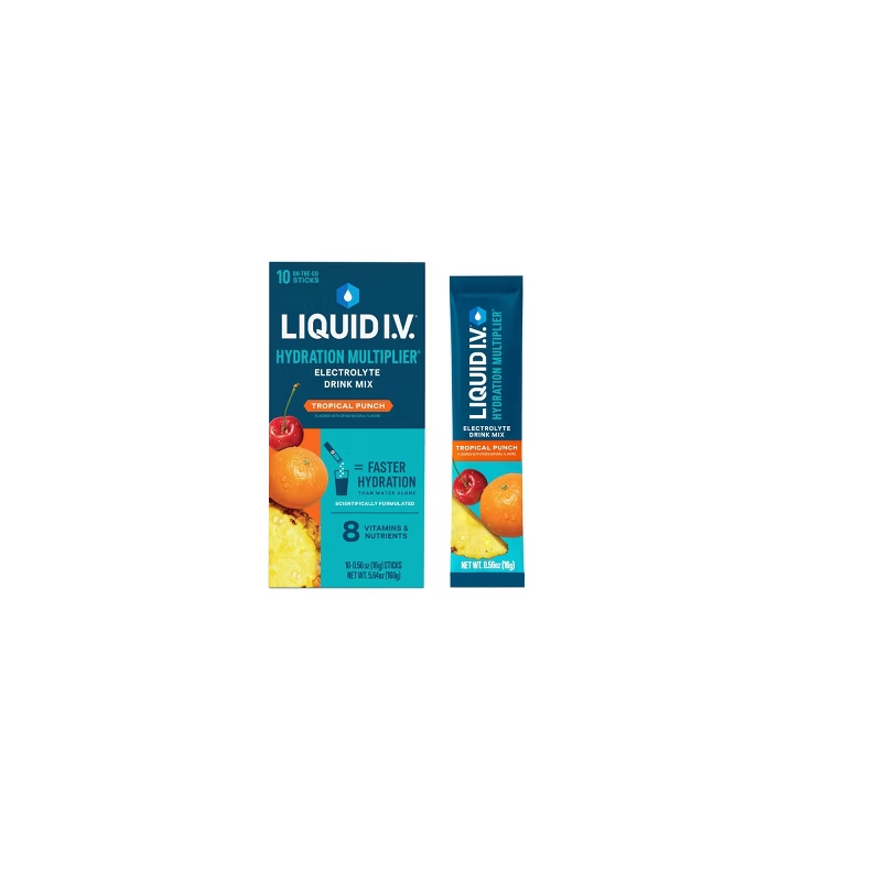 L&F Universal Goods - Vente Boisson diététique en poudre - BÂTONNETS D'HYDRATATION LIQUID IV 10SRV PUNCH TROPICAL0