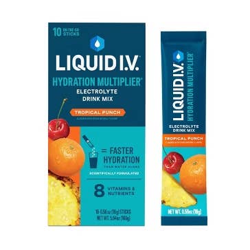 LIQUID IV HYDRATION STICKS 10SRV TROPICAL PUNCH for wholesale by L&F Universal Goods
