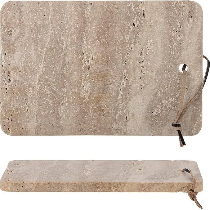 Kalu Creations - Wholesale Cutting Board - Polished Travertine Cutting Board 30x20 cm – Edge | Natural Design Made in Italy1