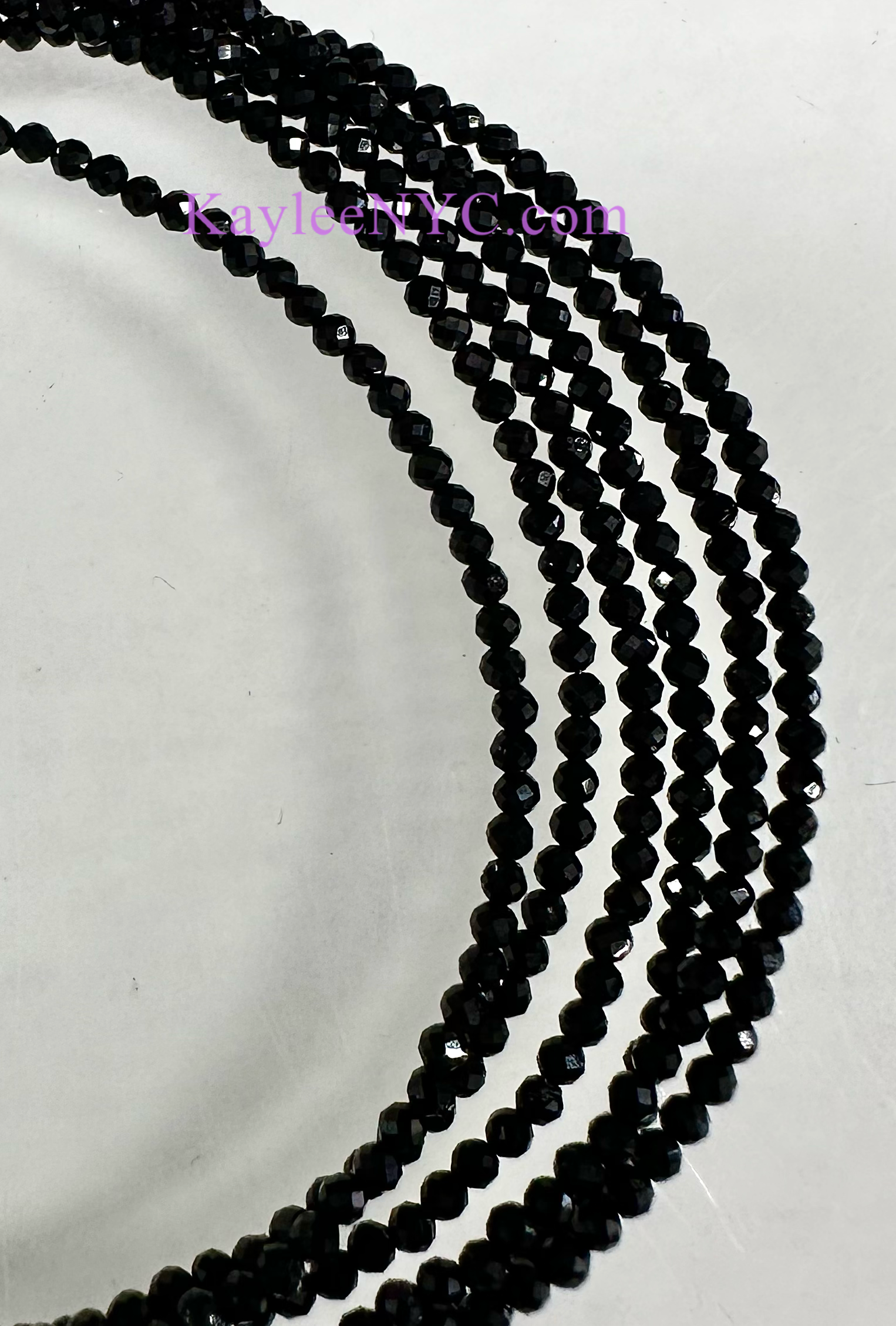 KayleeNYC - Wholesale Jewelry Set - 2mm Natural Black Spinel Anklets Crystals Healing3