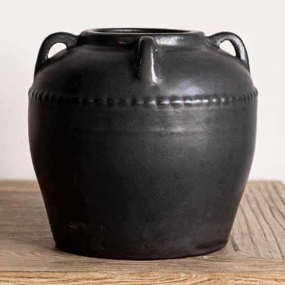 Dumont Grå Glaserad Vas Med Handtag Medium för wholesale av Luxe B Co