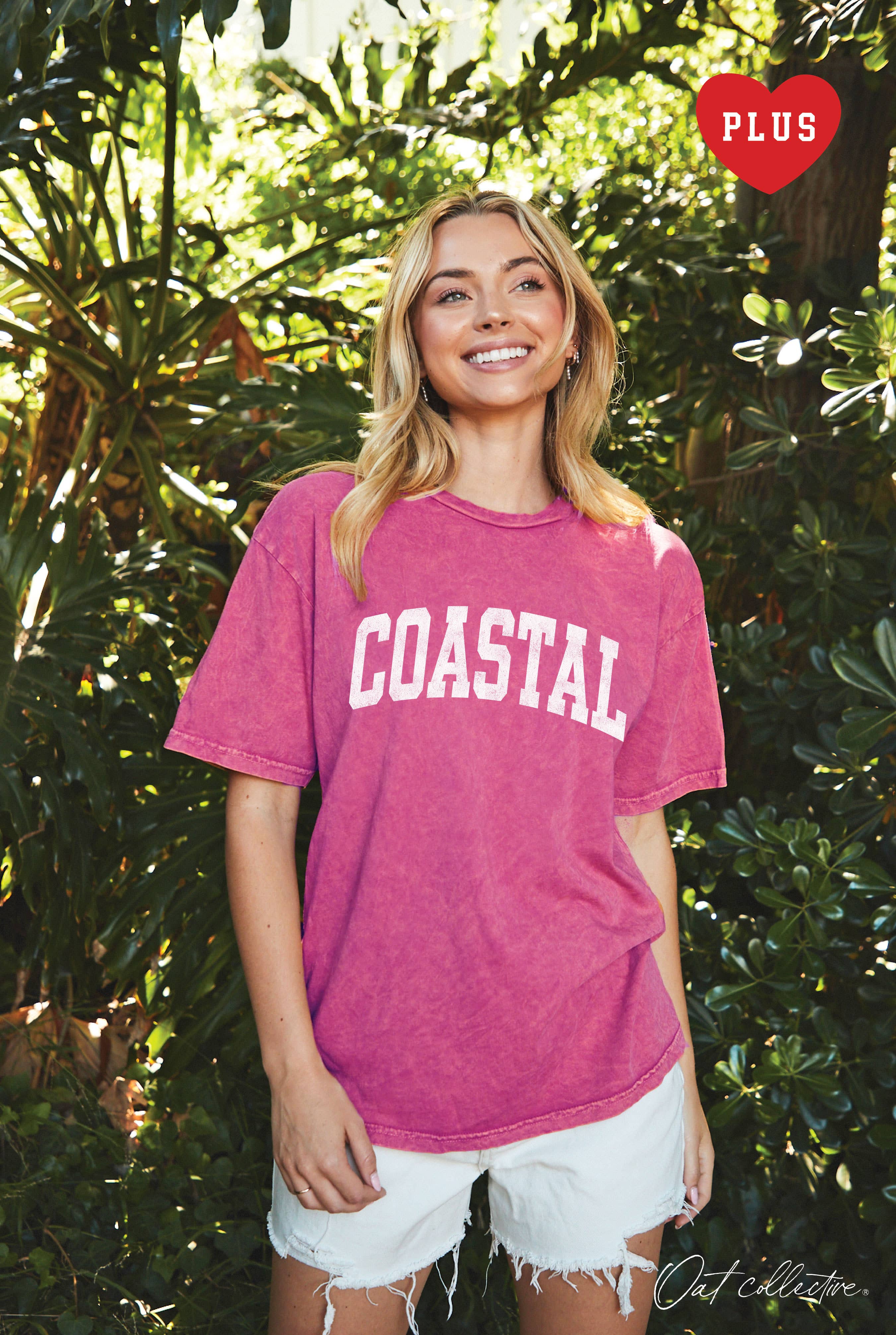 OAT COLLECTIVE - Wholesale Screen printed t-shirt – Women′s - COASTAL Plus Mineral Graphic Top10