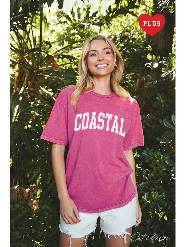 OAT COLLECTIVE - Wholesale Screen printed t-shirt – Women′s - COASTAL Plus Mineral Graphic Top10
