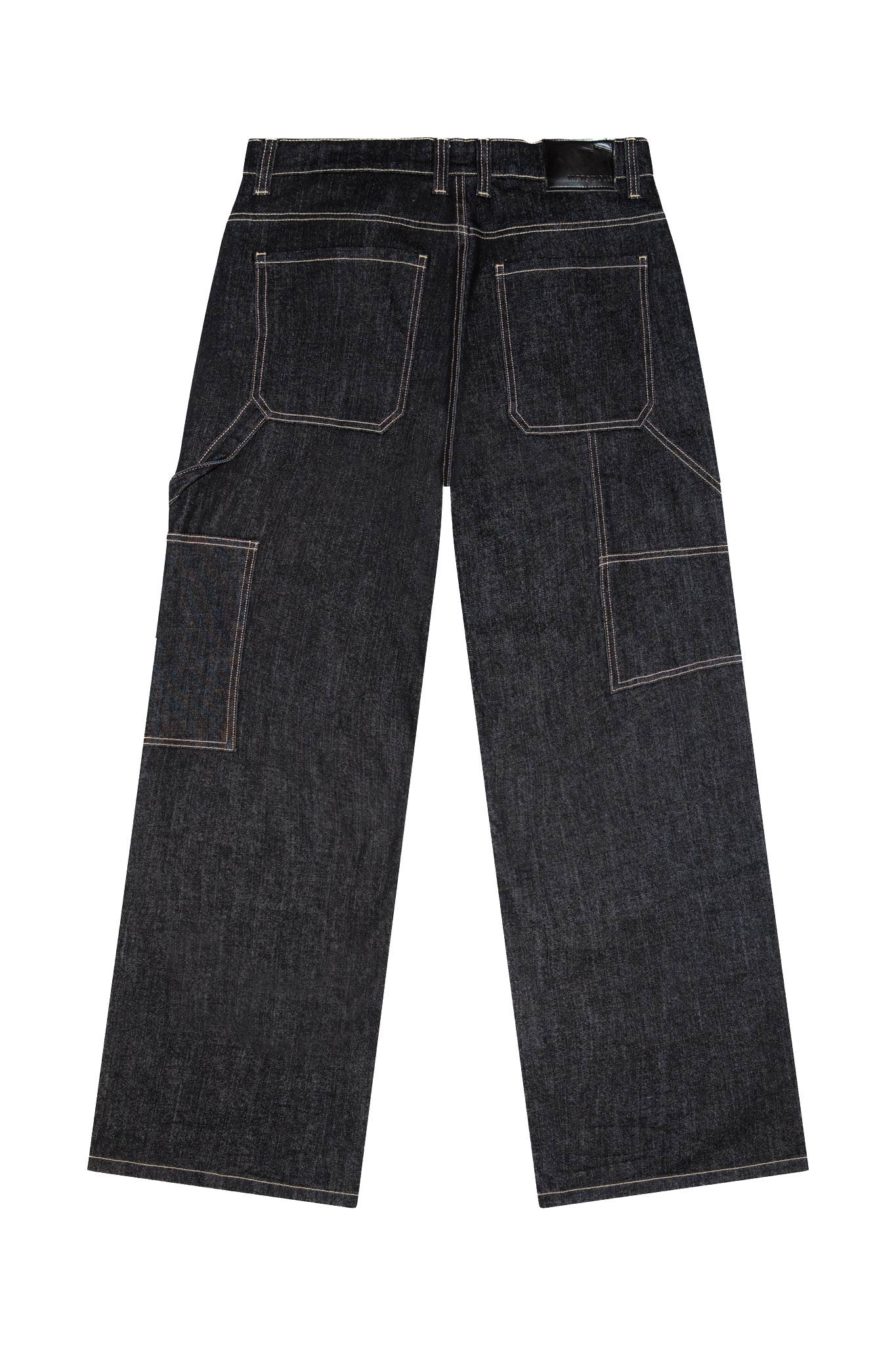 Black DL1570 Baggy Fit Raw Carpenter Denim Jeans (Open Pack) for wholesale on Faire1