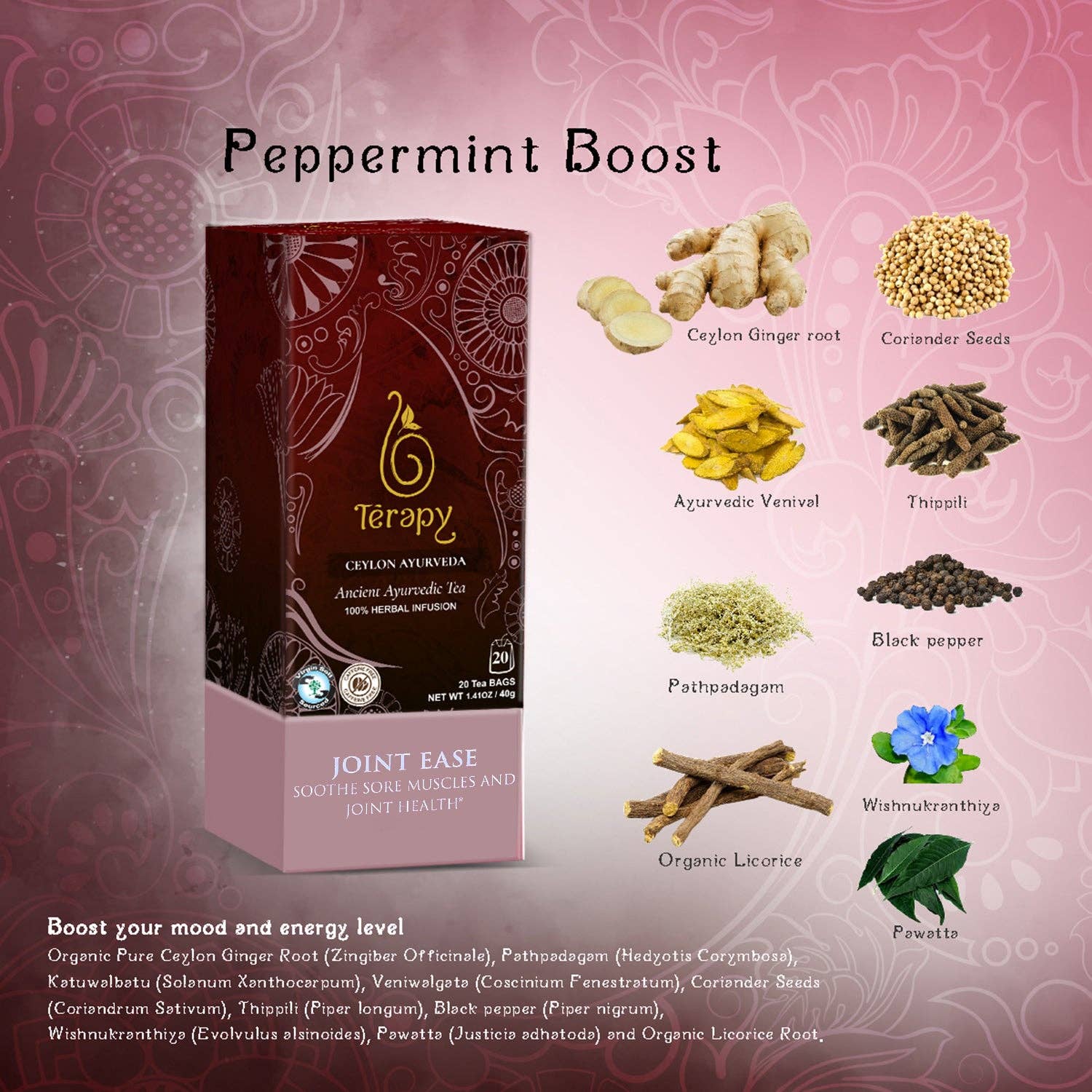 Terapy Ceylon Tea - Wholesale Health/Detox Tea - Joint Ease Ayurveda Tea6