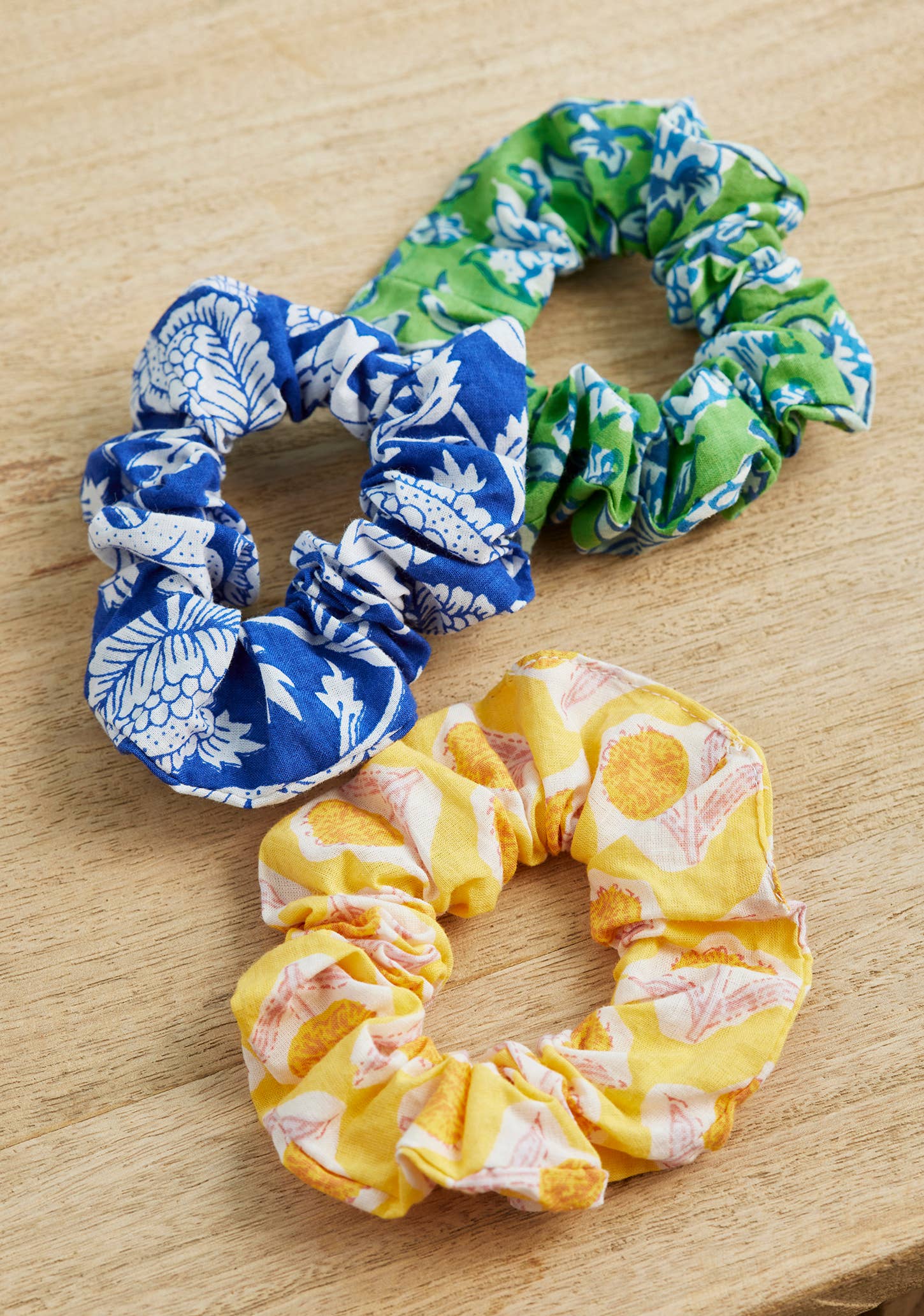 Namaste - Wholesale Scrunchie - Women's - Block Print Scrunchie - Mixed Prints2