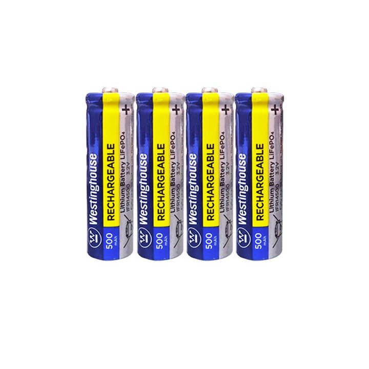 Westinghouse Battery - Wholesale Portable Charger - IFR14500 Lithium Phosphate Rchrgbl Bttry 500mAh Blister 4pk1