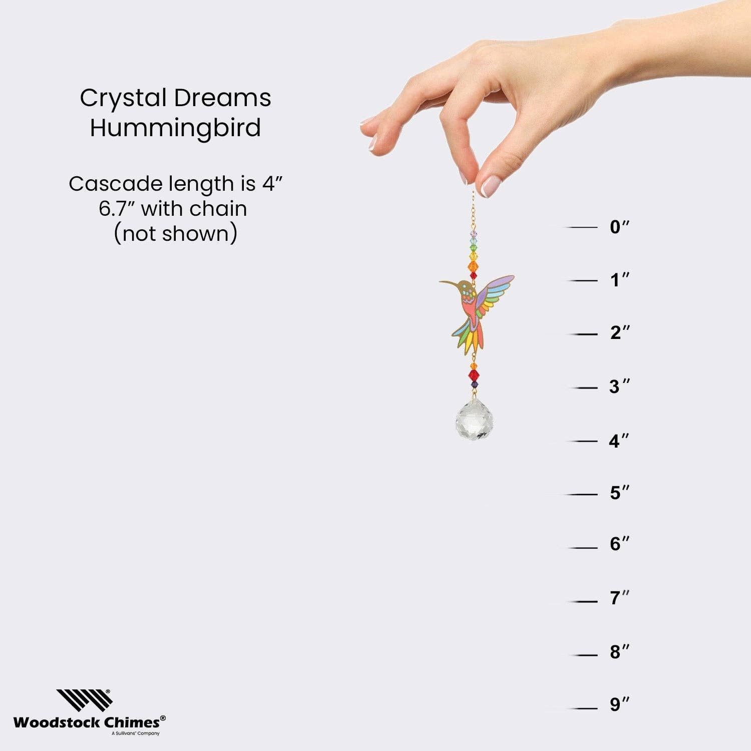Woodstock Chimes - Wholesale Suncatcher - Crystal Dreams - Hummingbird3