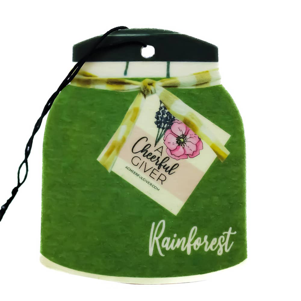 A Cheerful Giver - Wholesale Car Freshener - Unisex - Car Air Freshener (16/box) - Rainforest1