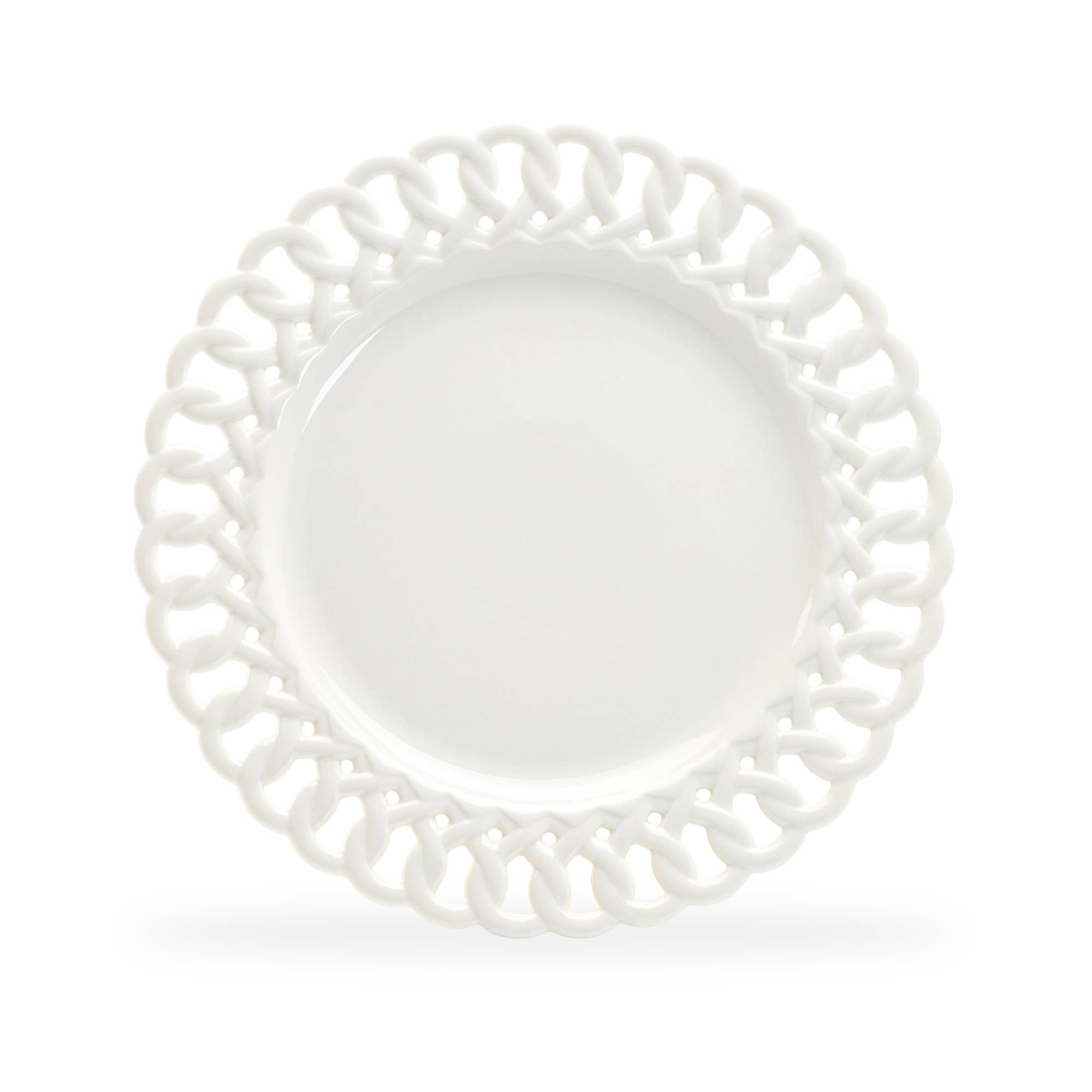 Grace Teaware - Vente Assiette - Assiette à dîner en porcelaine fine White Heirloom de 10,25 po1