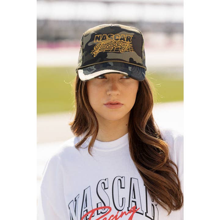 Girl Tribe Co - Venta al por mayor Gorra trucker - Mujer - Gorra Trucker de Camuflaje NASCAR Racing