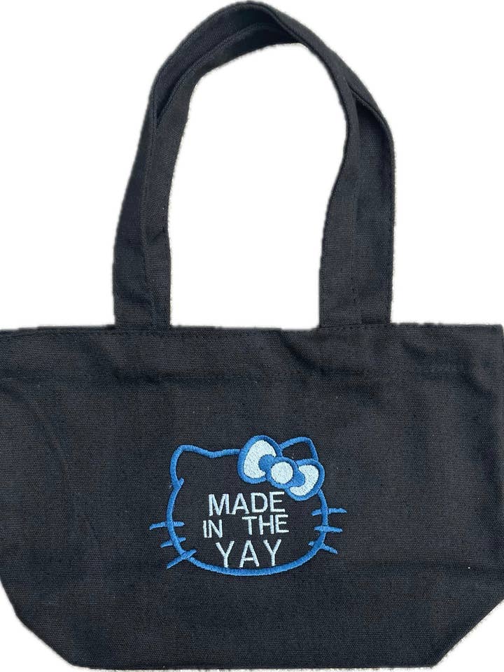 HK Made In The Yay Mini Black Tote (Blue Tones) for wholesale by Lemonade51o