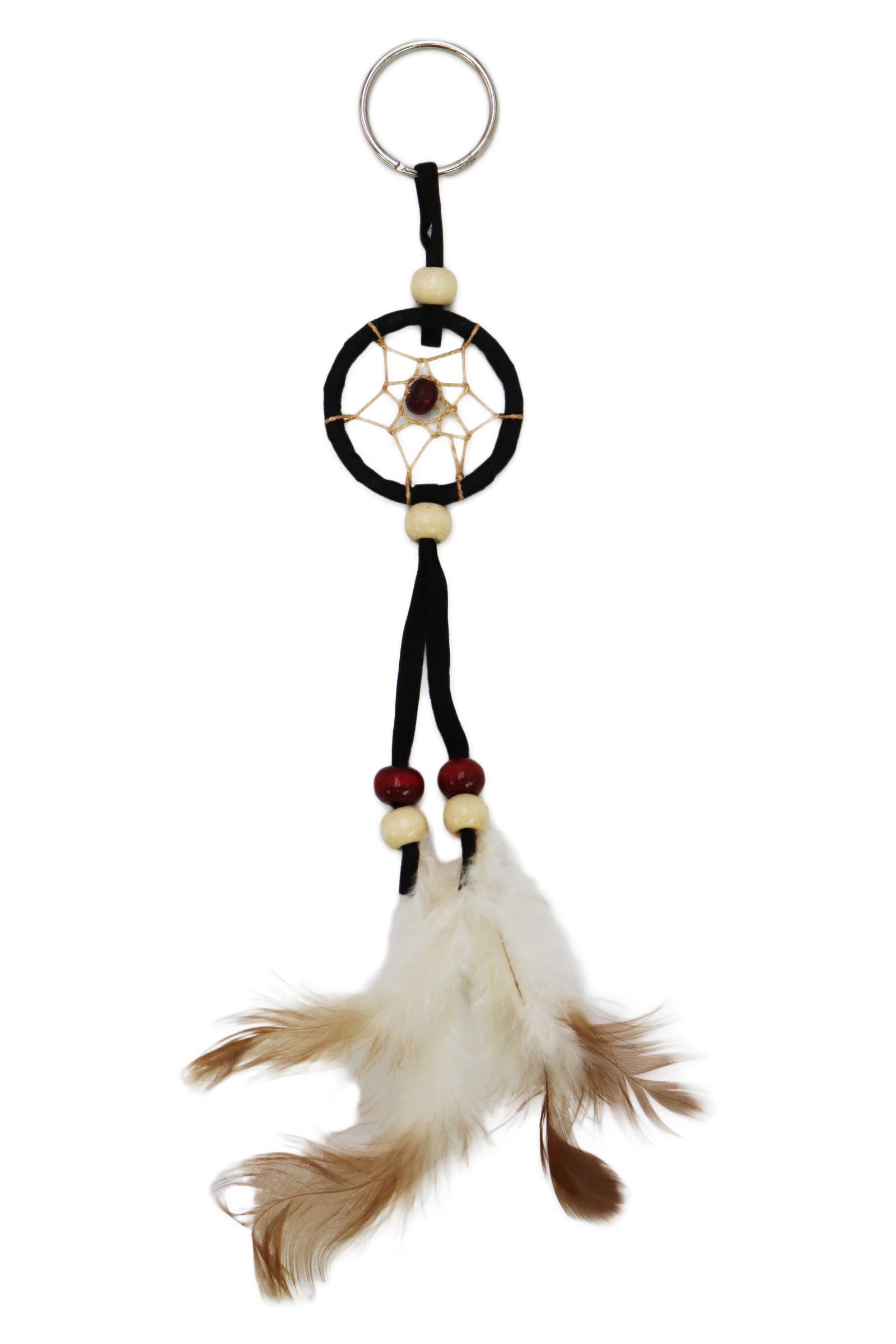 Cap Zone - Wholesale Keychain - Women's - Dream Catcher Feathered Faux Suede Key Chain - 12 pcs3