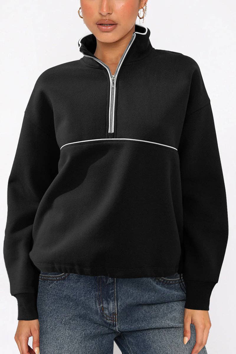 Mccolin - Wholesale Sweatshirt - Women's - Quarter-Zip Casual Sweatshirt3