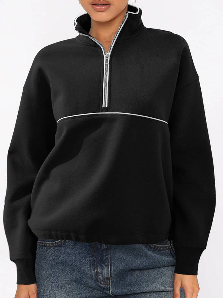 Mccolin - Wholesale Sweatshirt - Women's - Quarter-Zip Casual Sweatshirt3