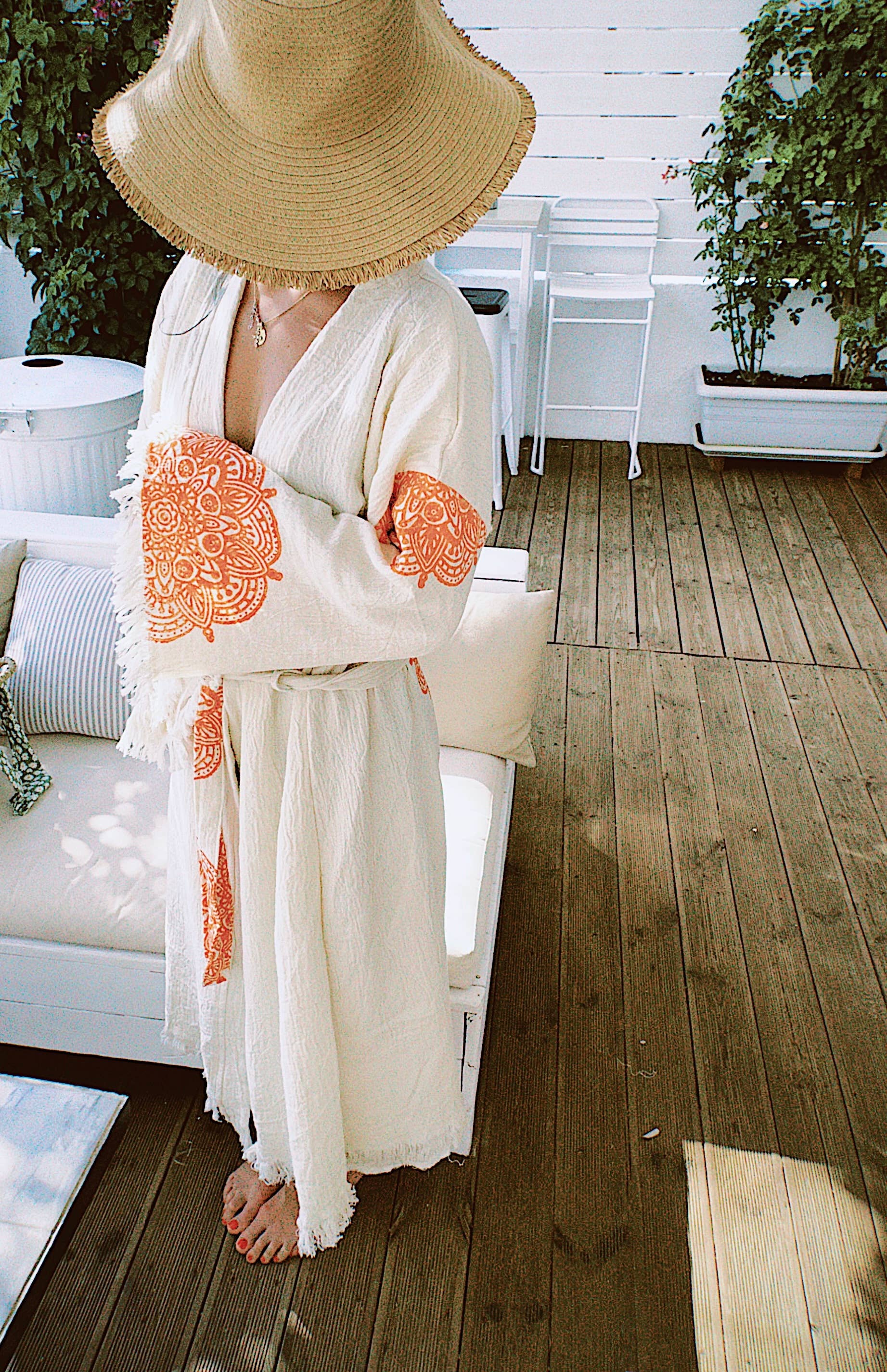 MARAÏS ATHENS - Wholesale Kaftan - Women's - Organic Cotton Peshtemal Kaftan Long Ethnic3