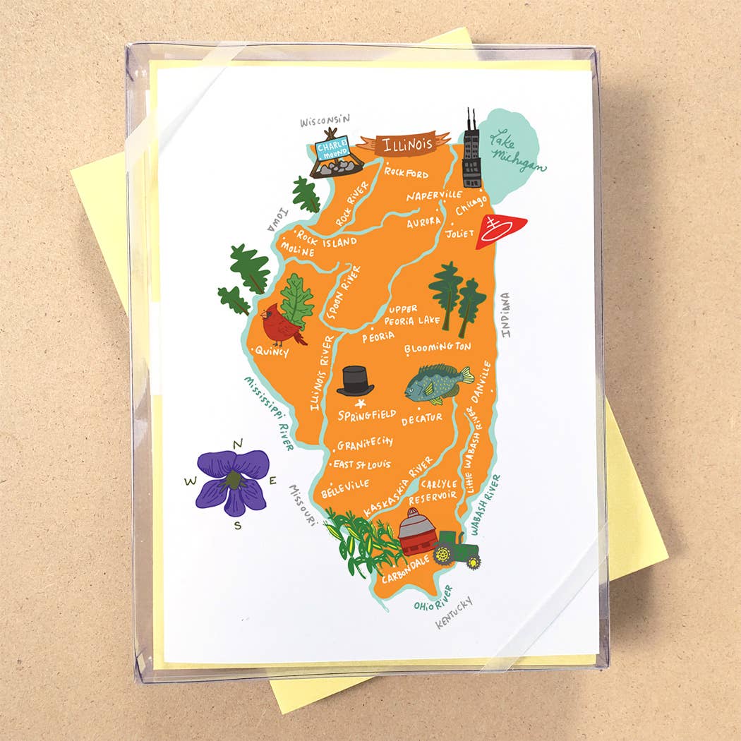 Allport Editions - Wholesale Briefpapier/indexkaartenset - Hallo USA Boxed Card-serie - ALLE 50 STATEN HIER!15