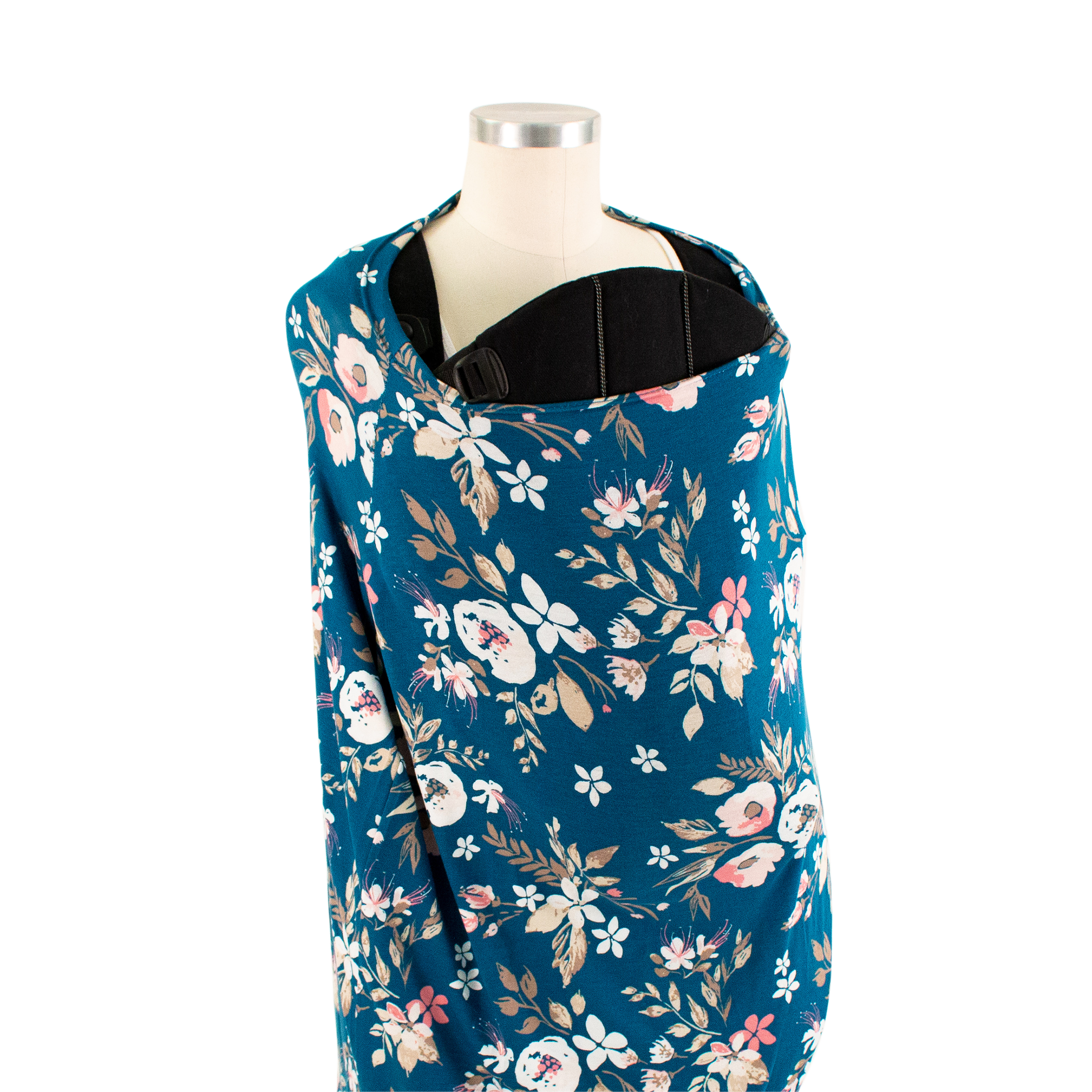 Bebe au Lait - Wholesale Nursing Cover - Maternity - Midnight Floral 5-in-1 Multi-Use Cover3