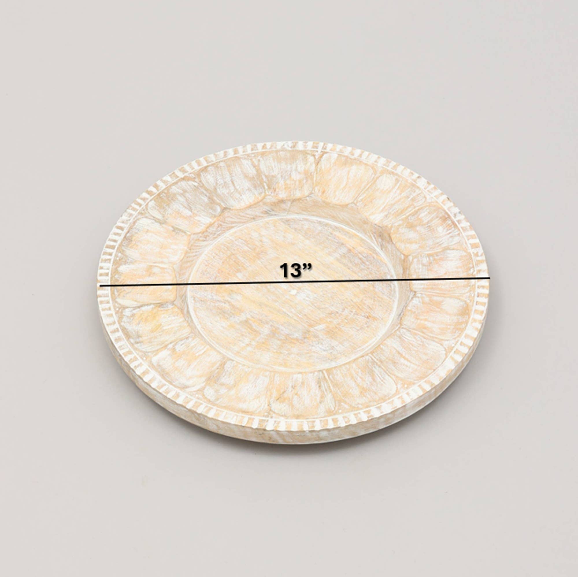 ExpoBazaar - Wholesale Dinner Plate - Wood Charger Plate | Handmade 13" Artisan Wooden Tableware5