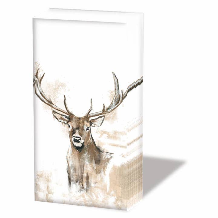 POCKET TISSUE- ANTLERS BY AMBIENTE for wholesale by Paperproducts Design • Ambiente