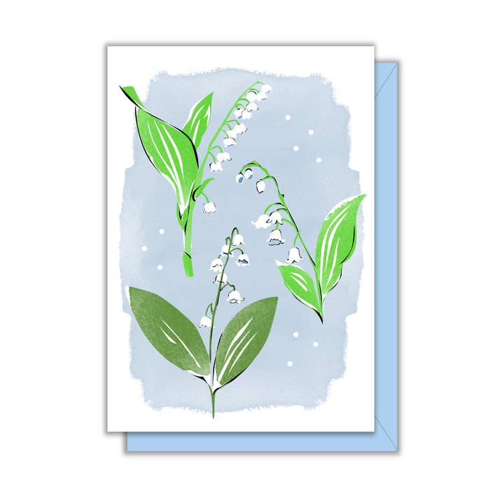 Driscoll Design - Wholesale Everyday Greeting Card - Lily of the Valley Enclosure Card